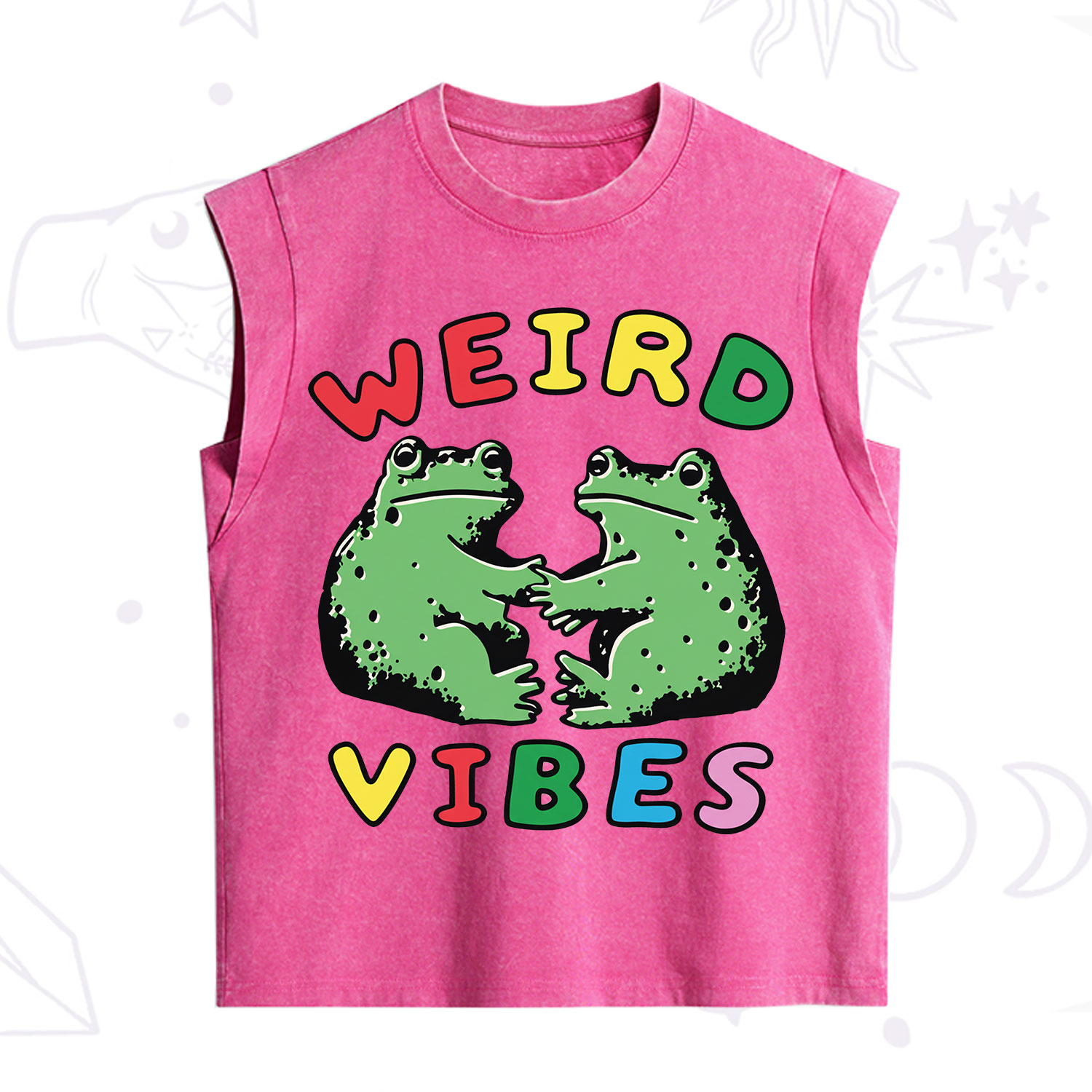 Purplehecate Weird Frog Vibes Vintage Washed Tank