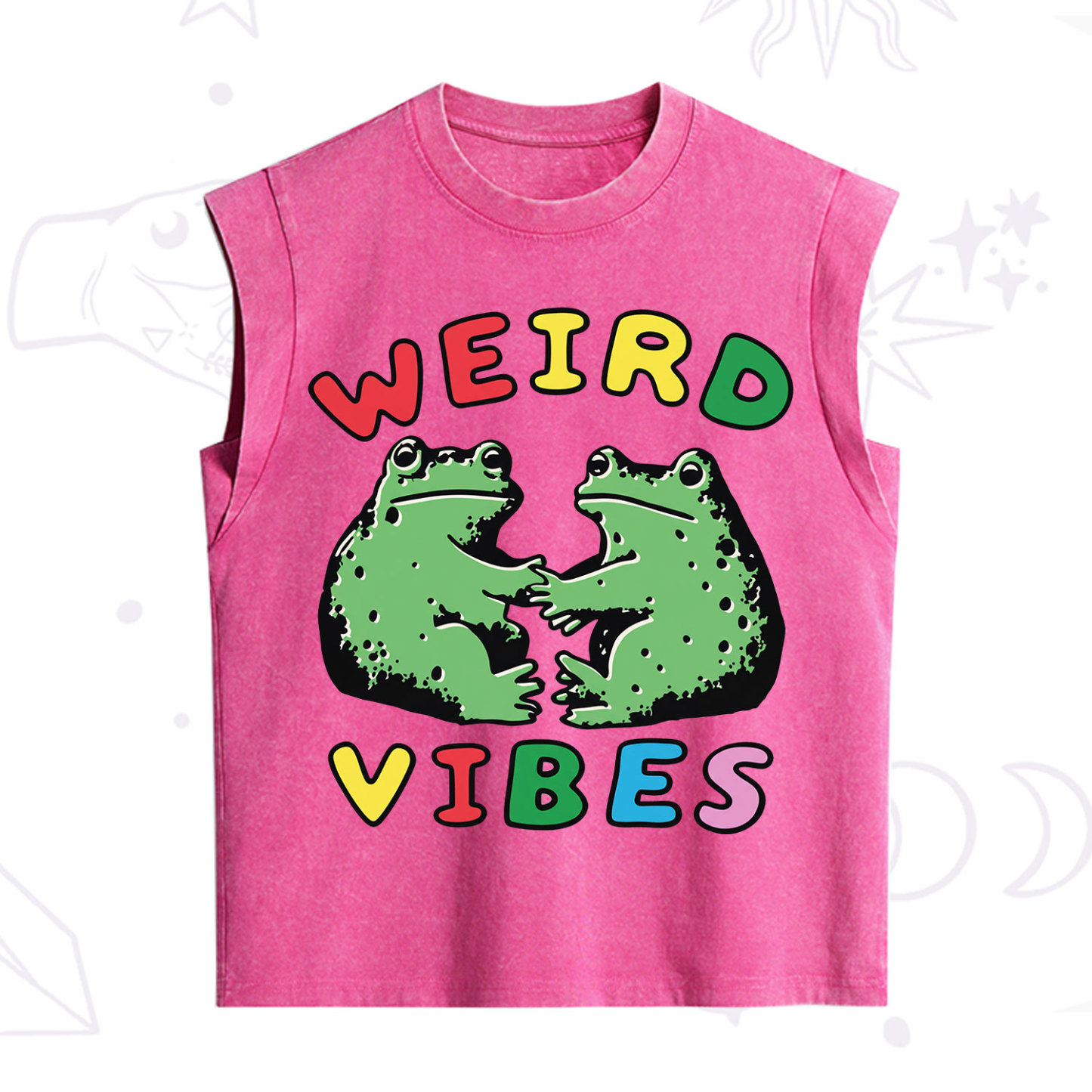 Purplehecate Weird Frog Vibes Vintage Washed Tank