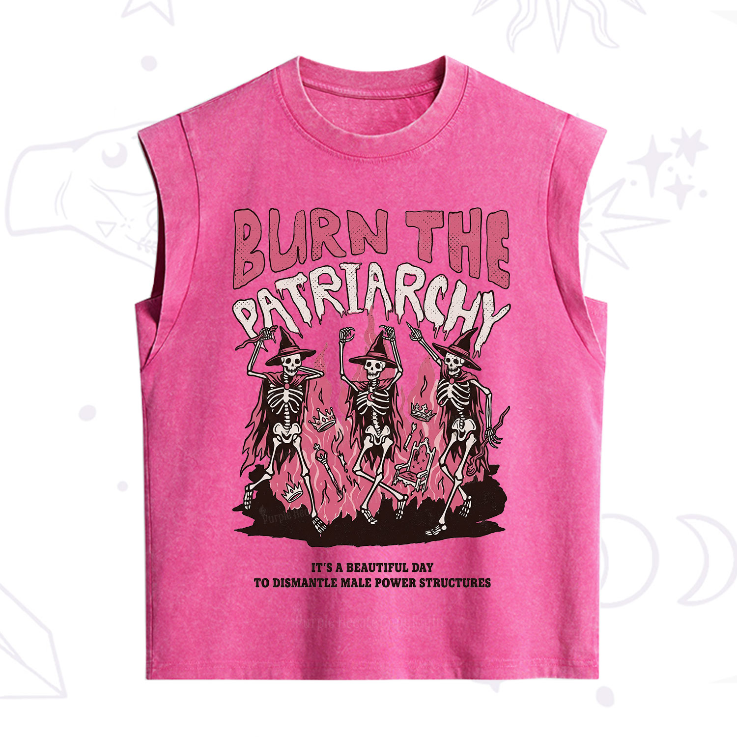 Purplehecate Burn The Patriarchy Vintage Washed Tank