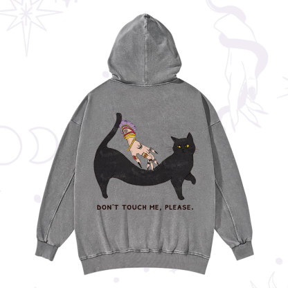 Purplehecate Don't Touch Me Washed Hoodie