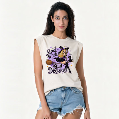 Purplehecate Good Witch Bad Decisions Vintage Washed Tank