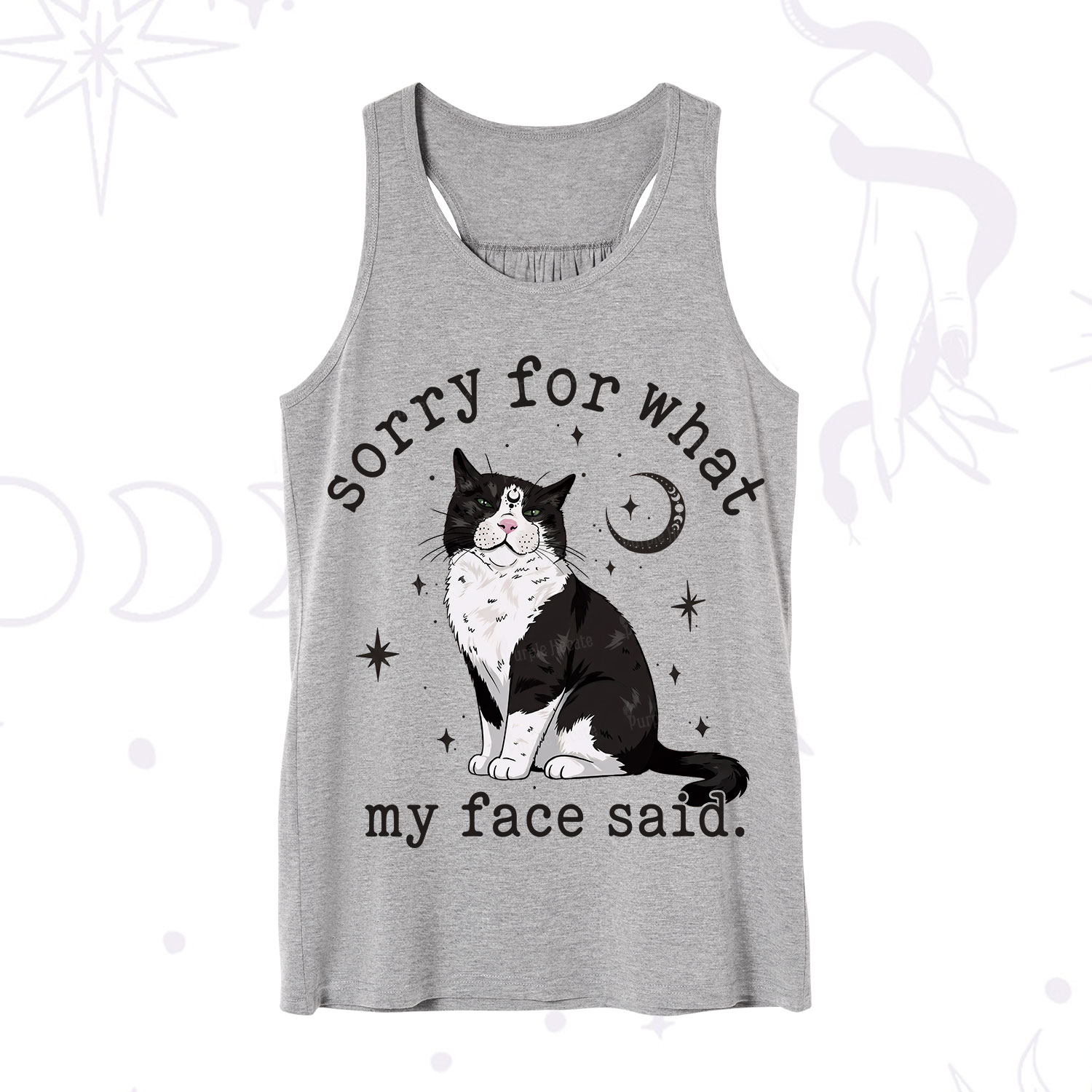 Purplehecate Sorry For What My Face Said Cat Tank