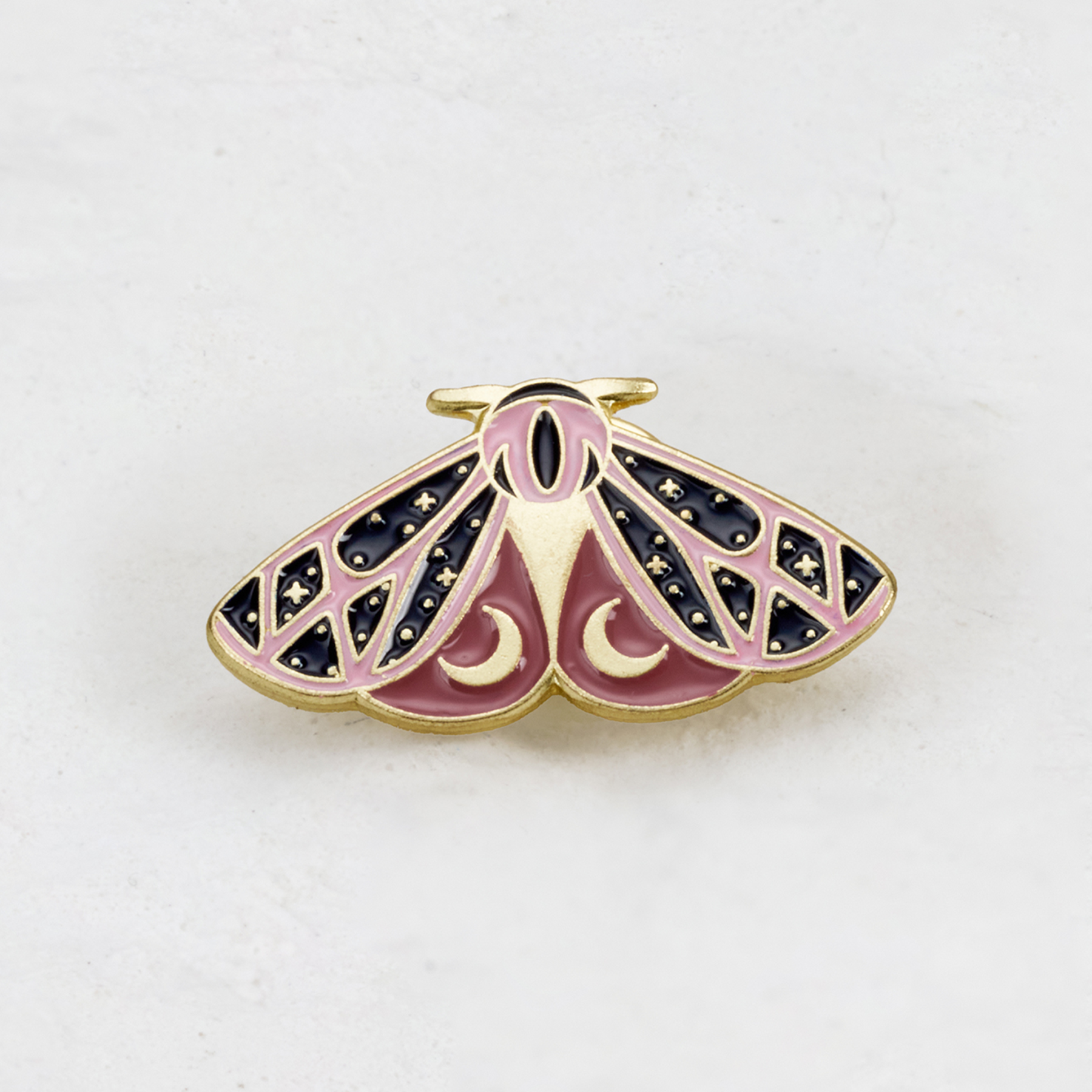 Purplehecate Moth Moon Phase Pin