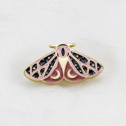 Purplehecate Moth Moon Phase Pin