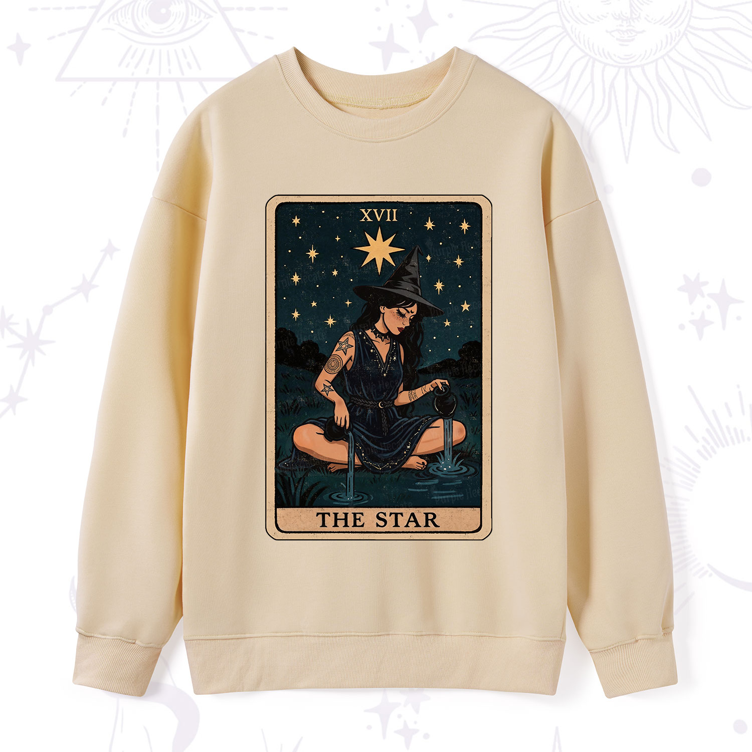 Purplehecate The Star Witch Tarot Sweatshirt