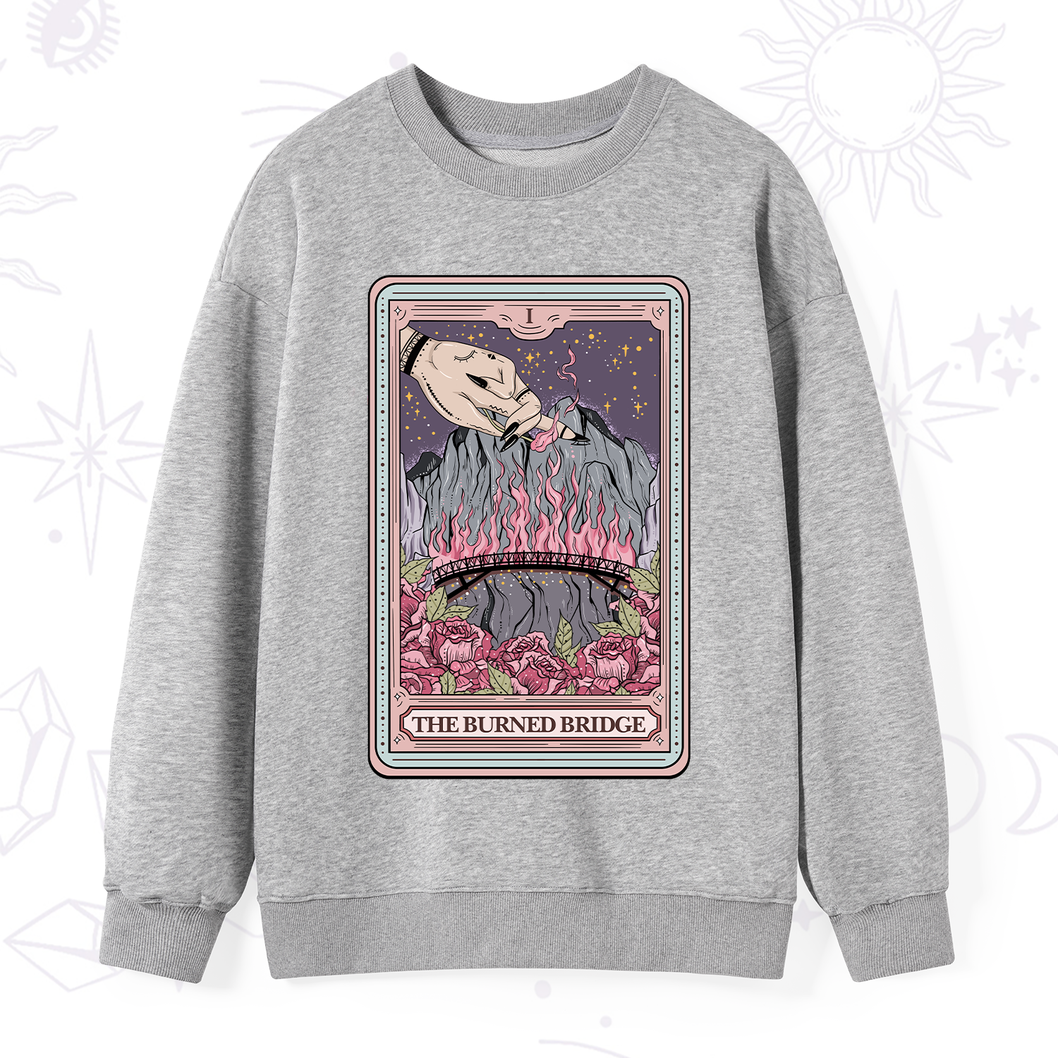 Purplehecate The Burned Bridge Tarot Sweatshirt