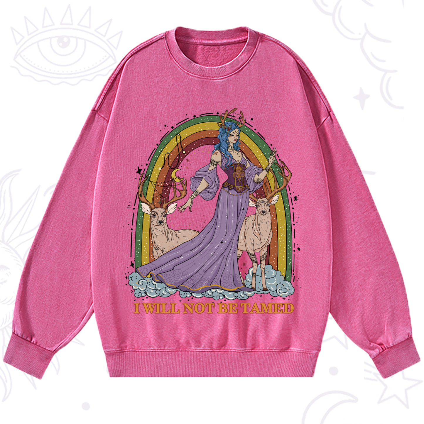 Purplehecate I Will No Be Tamed Washed Sweatshirt