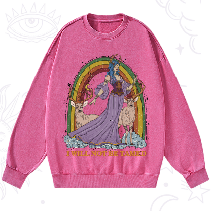 Purplehecate I Will No Be Tamed Washed Sweatshirt