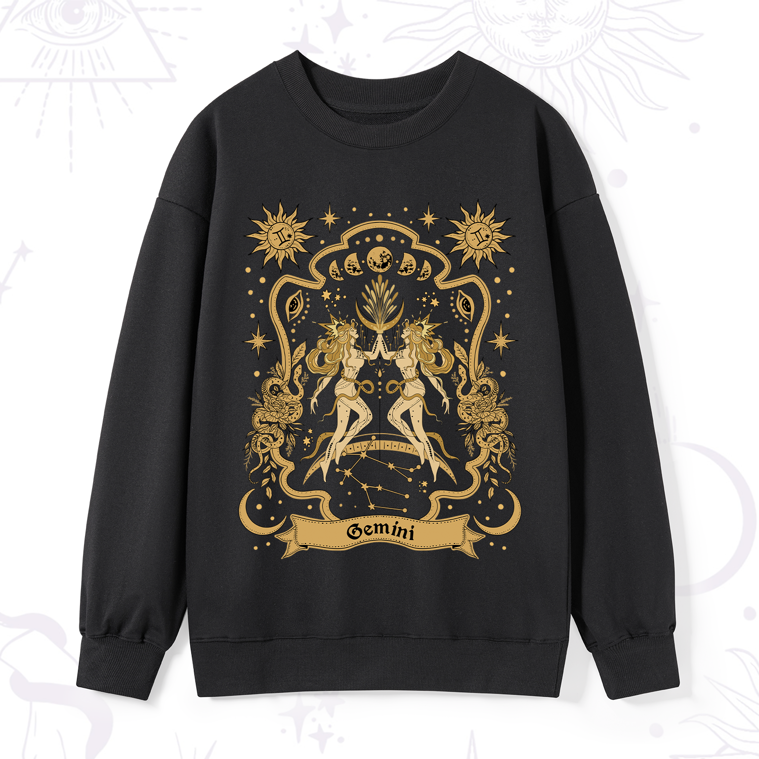 Purplehecate Gemini' Astral Mirage Zodiac Sweatshirt