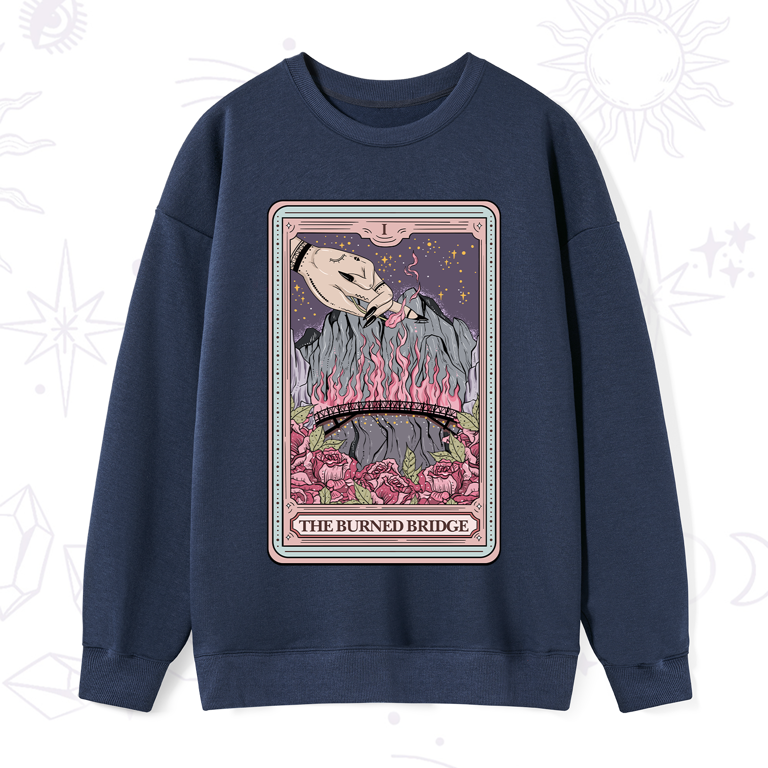 Purplehecate The Burned Bridge Tarot Sweatshirt