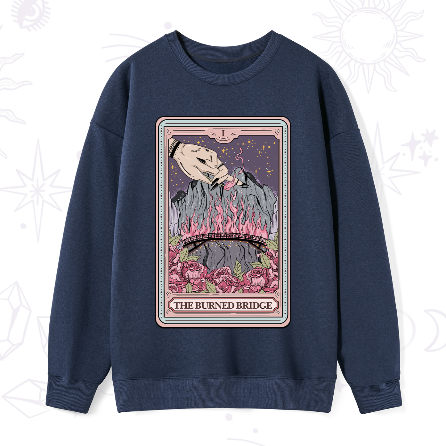 Purplehecate The Burned Bridge Tarot Sweatshirt