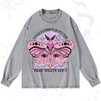 Purplehecate What's Coming Is Better Than What's Gone Washed Long Sleeve Shirt