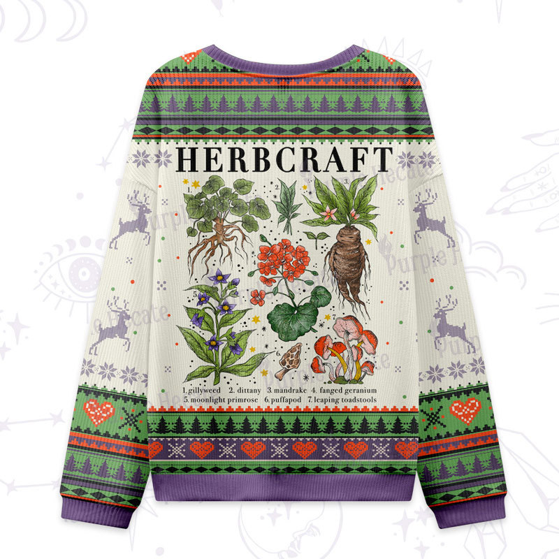 Purplehecate Magical Herbcraft Ugly Christmas Sweatshirts