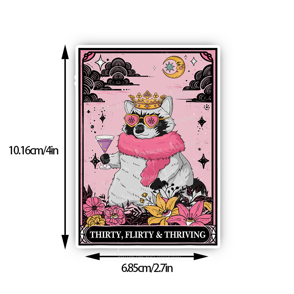 Purplehecate The Thirty Flirty Thriving Oracle Card Sticker