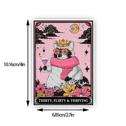 Purplehecate The Thirty Flirty Thriving Oracle Card Sticker