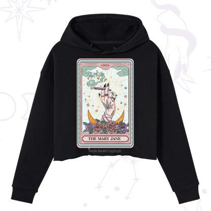 Purplehecate The Mary Jane Tarot Crop Hoodie