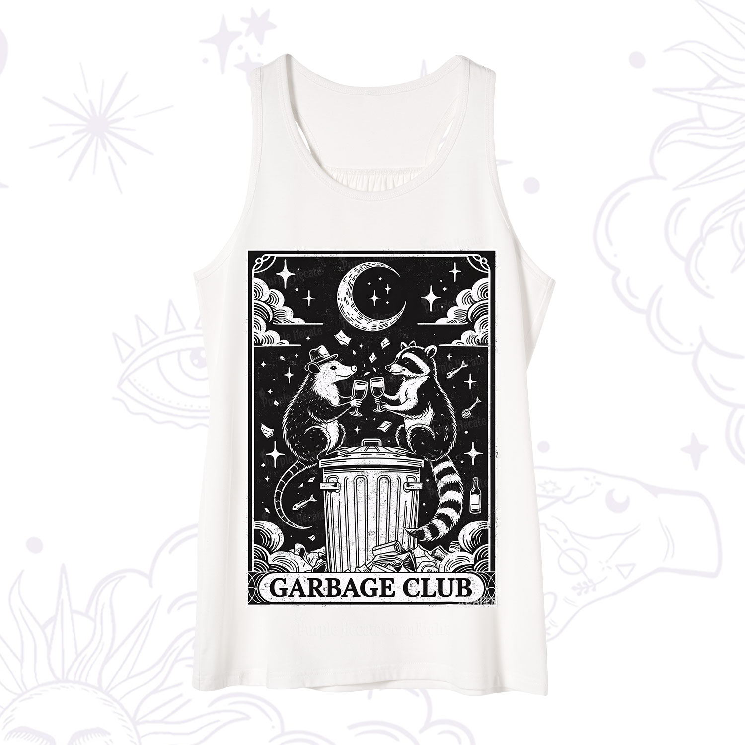 Purplehecate The Garbage Club Tarot Raccoon Party Tank