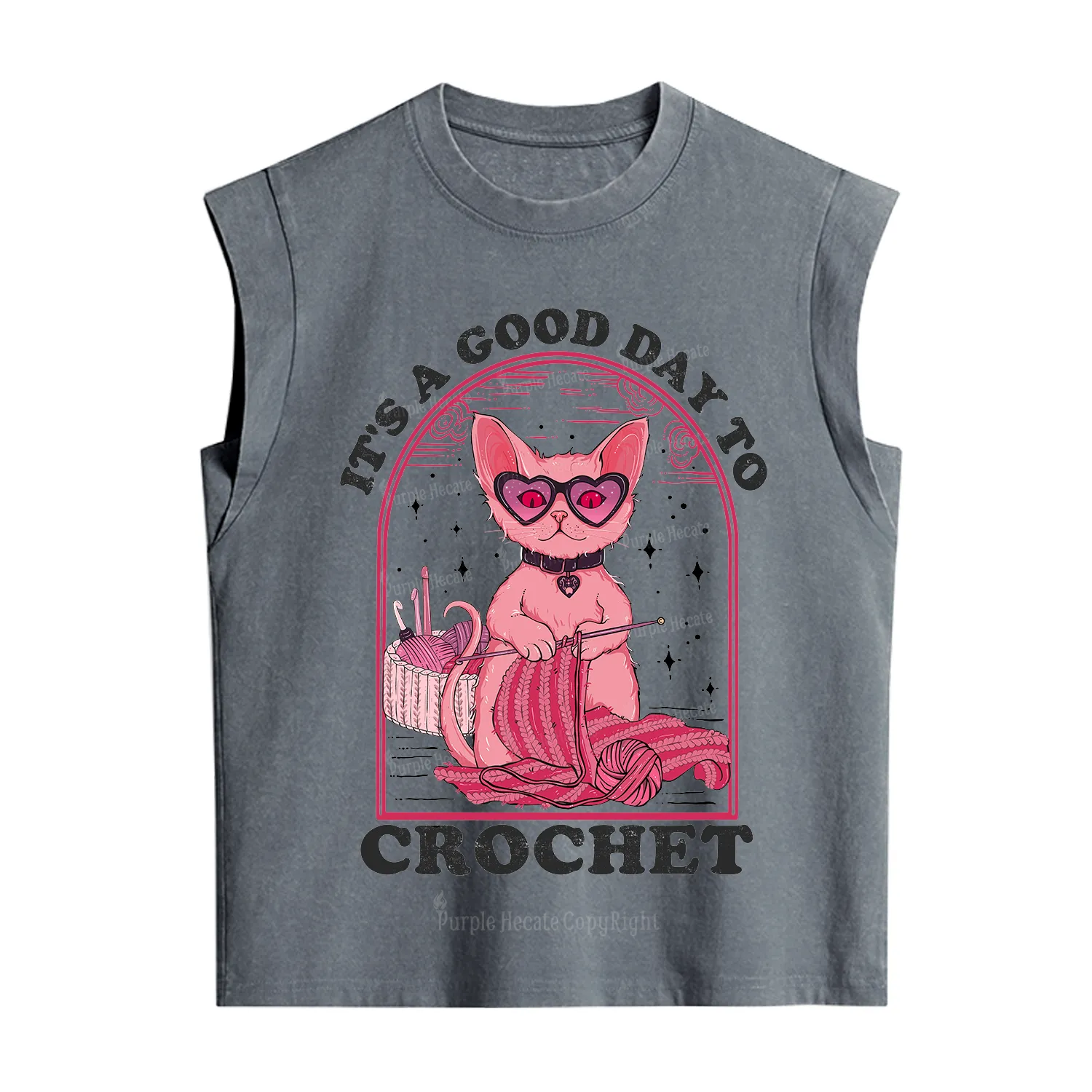 Purplehecate It's A Good Day To Crochet Vintage Washed Tank