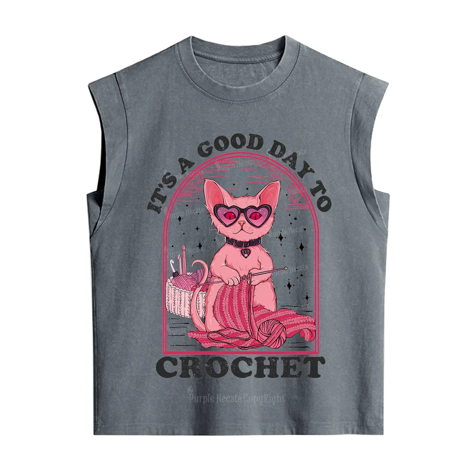 Purplehecate It's A Good Day To Crochet Vintage Washed Tank