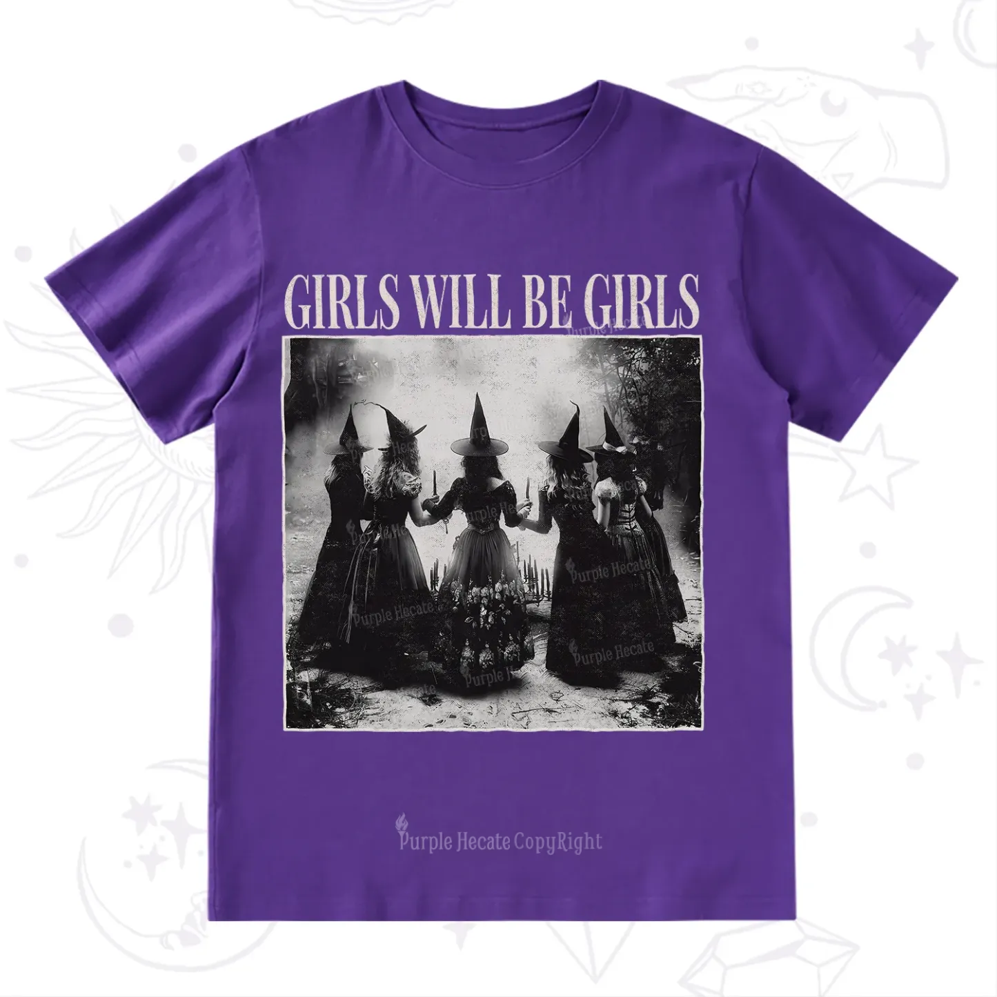 Purplehecate Girl Will Be Girl Witch T-Shirt