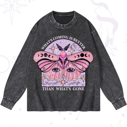 Purplehecate What's Coming Is Better Than What's Gone Washed Long Sleeve Shirt