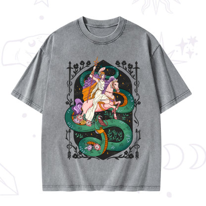 Purplehecate The Lady Knight and the Serpent Washed T-Shirt