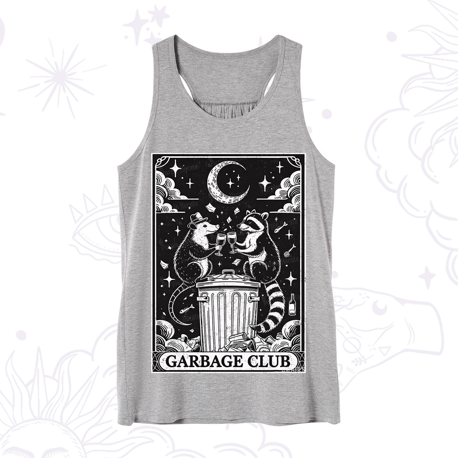 Purplehecate The Garbage Club Tarot Raccoon Party Tank