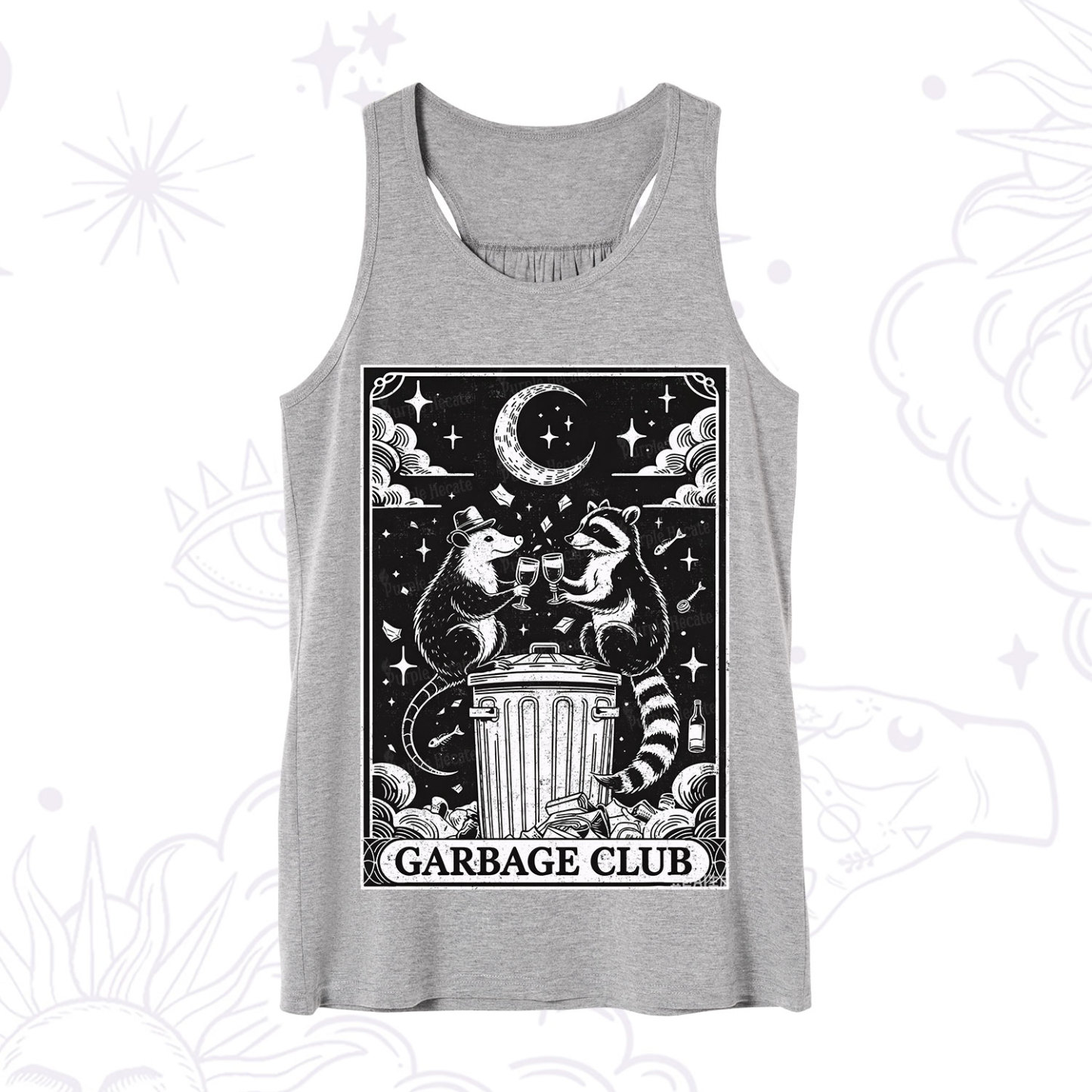 Purplehecate The Garbage Club Tarot Raccoon Party Tank