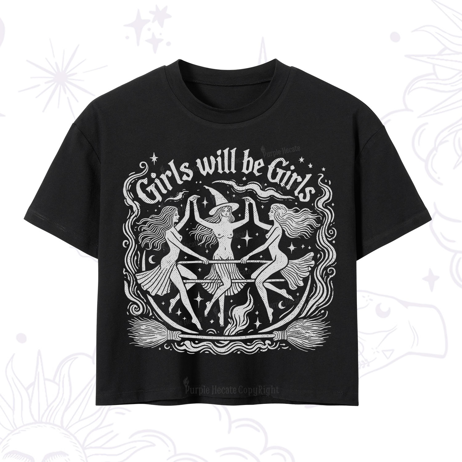 Purplehecate Girls Will Be Girls Crop T-Shirt