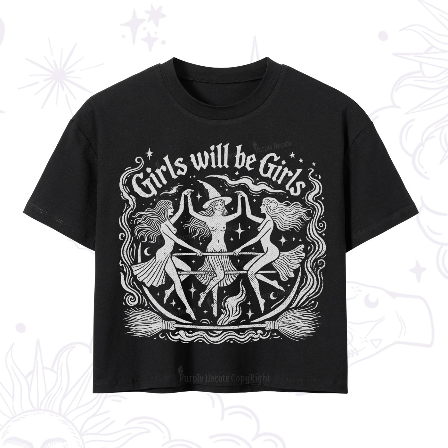 Purplehecate Girls Will Be Girls Crop T-Shirt