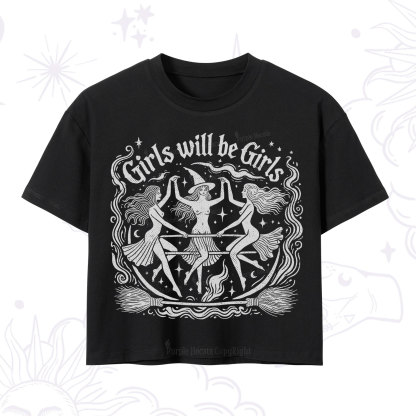 Purplehecate Girls Will Be Girls Crop T-Shirt
