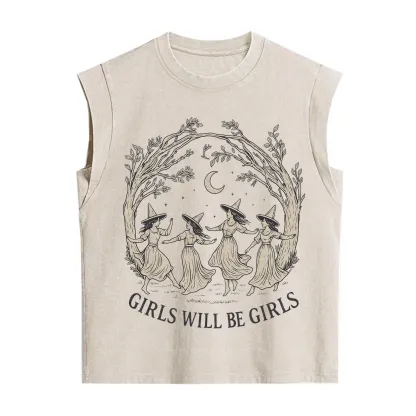 Purplehecate Girls Will Be Girls Witch Vintage Washed Tank