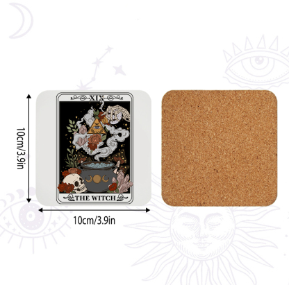 Purplehecate The Witch Tarot Coaster