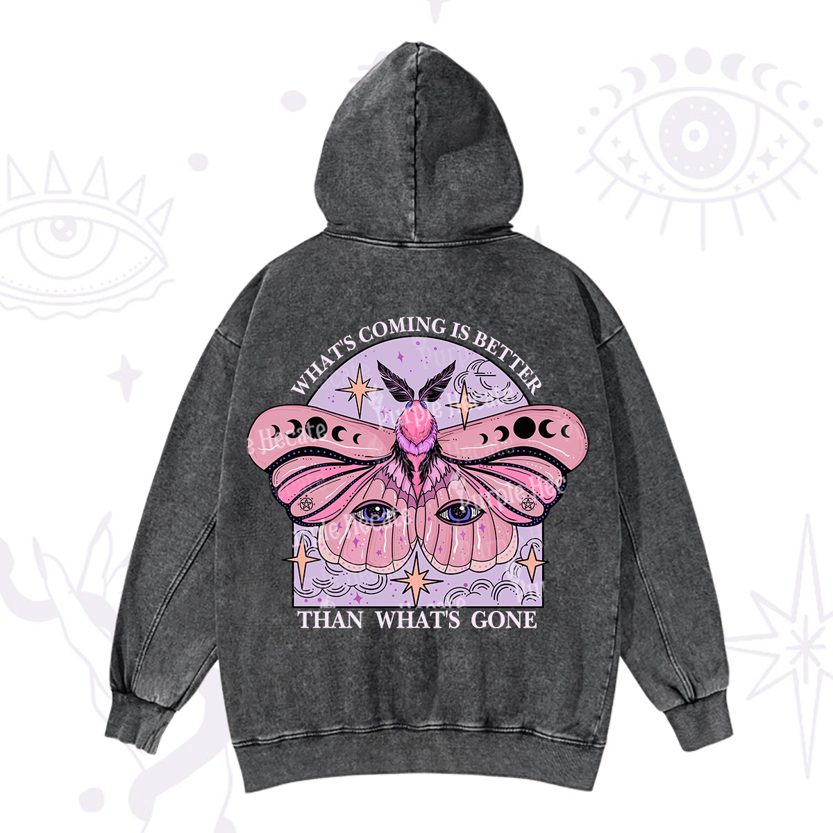 Purplehecate What's Coming Is Better Than What's Gone Washed Hoodie