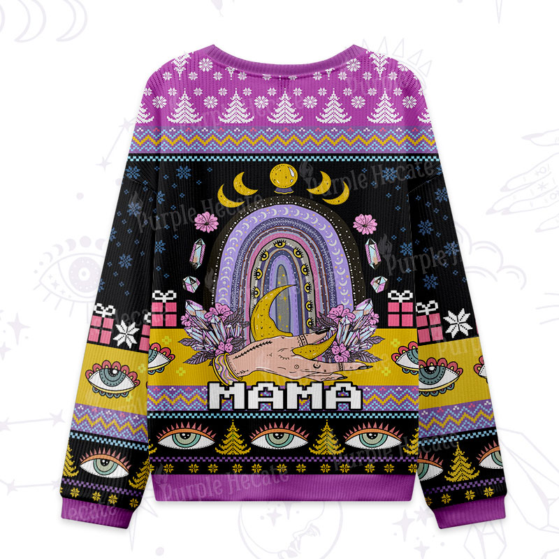 Purplehecate Gothic Mama Rainbow Ugly Christmas Sweatshirts