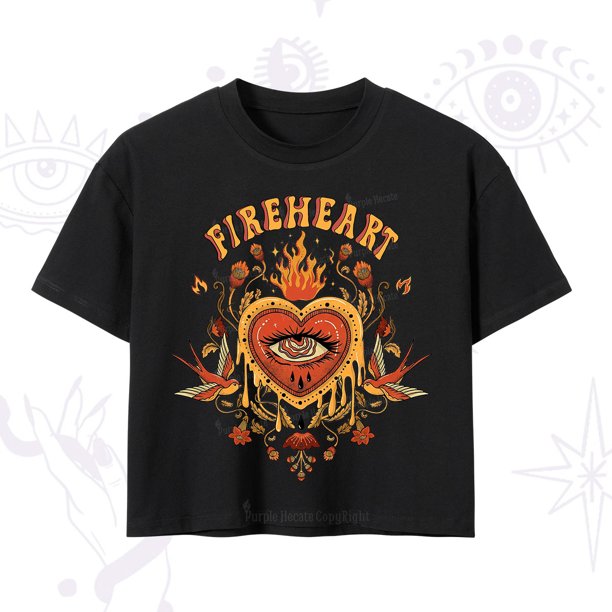 Purplehecate Fireheart Crop T-Shirt