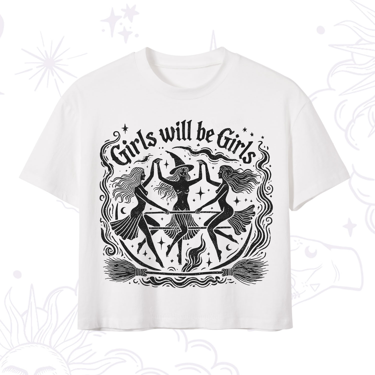 Purplehecate Girls Will Be Girls Crop T-Shirt