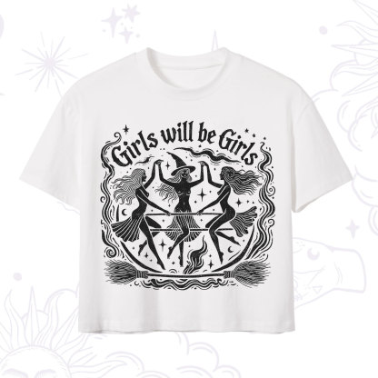 Purplehecate Girls Will Be Girls Crop T-Shirt
