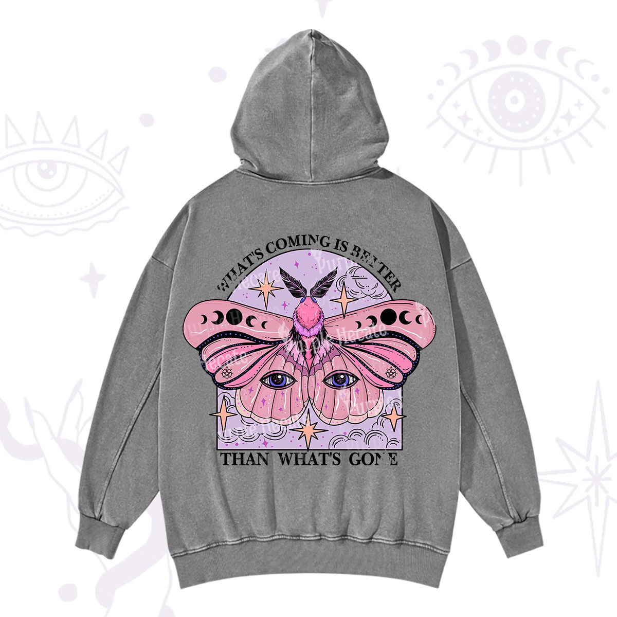 Purplehecate What's Coming Is Better Than What's Gone Washed Hoodie