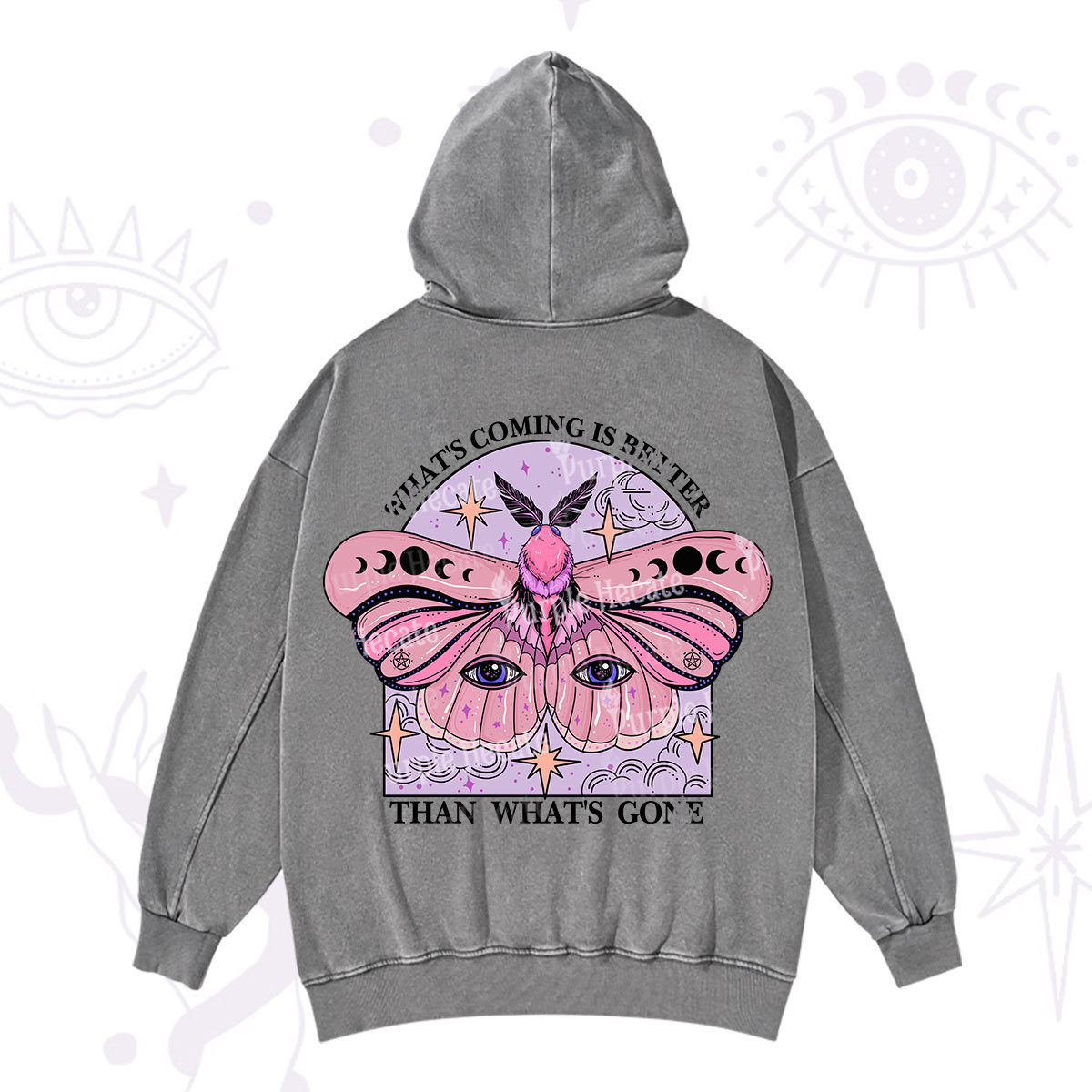 Purplehecate What's Coming Is Better Than What's Gone Washed Hoodie