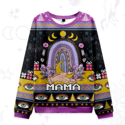 Purplehecate Gothic Mama Rainbow Ugly Christmas Sweatshirts