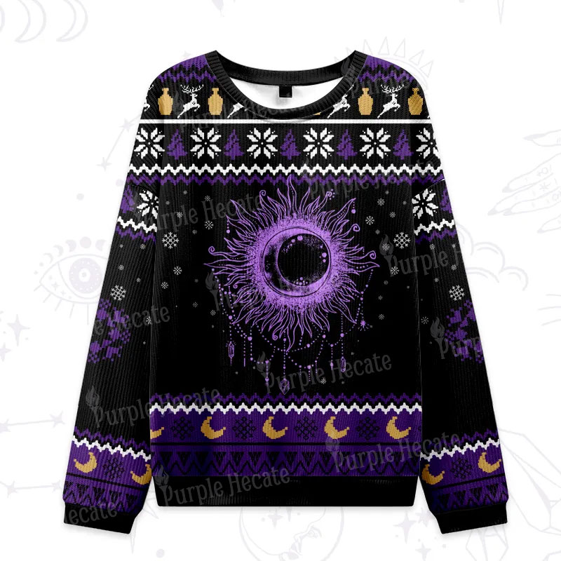 Purplehecate Starry Eye Ugly Christmas Sweatshirts