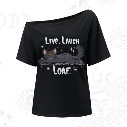 Purplehecate Live Laugh Loaf One-Shoulder T-Shirt