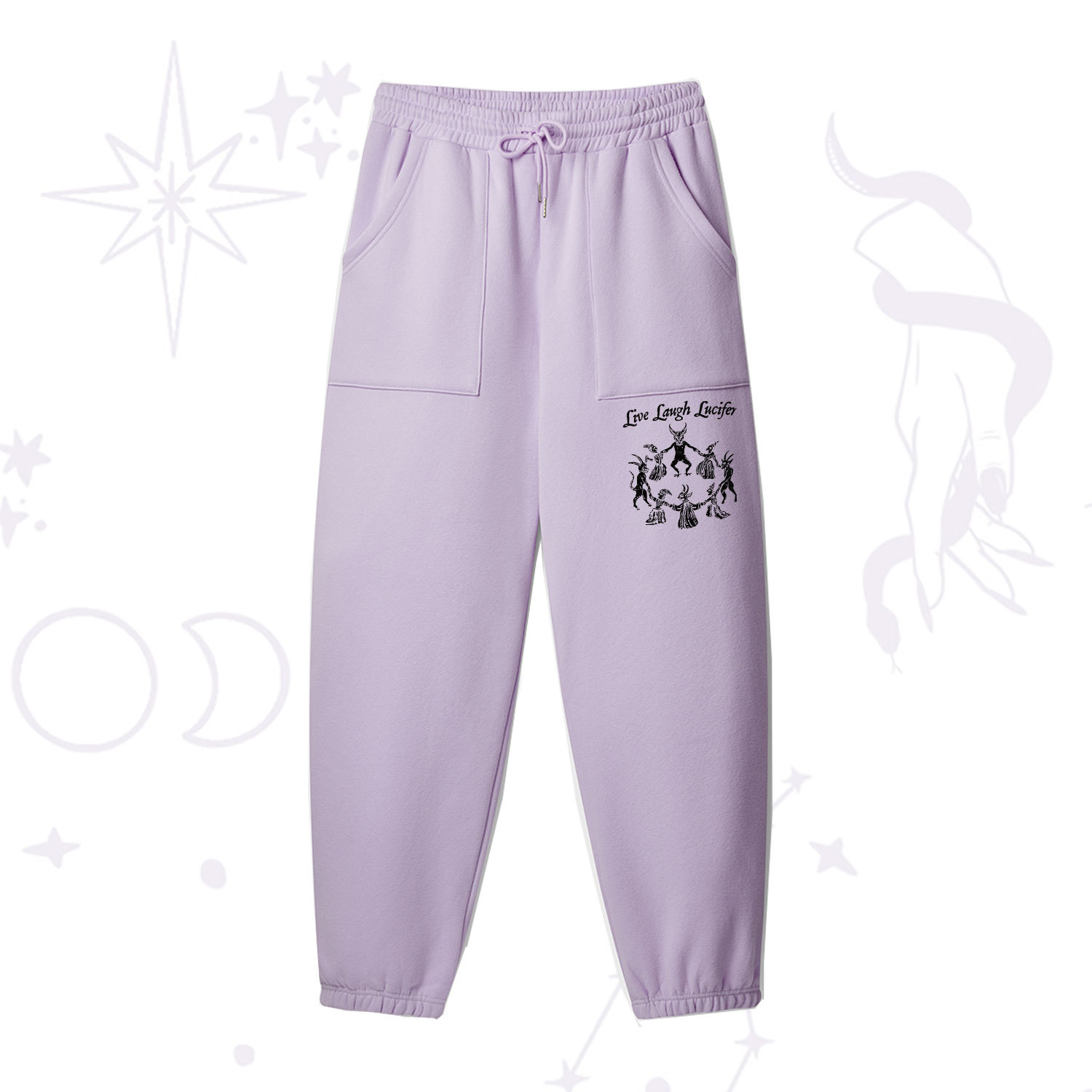 Purplehecate Live Laugh Lucifer Fleece Sweatpants