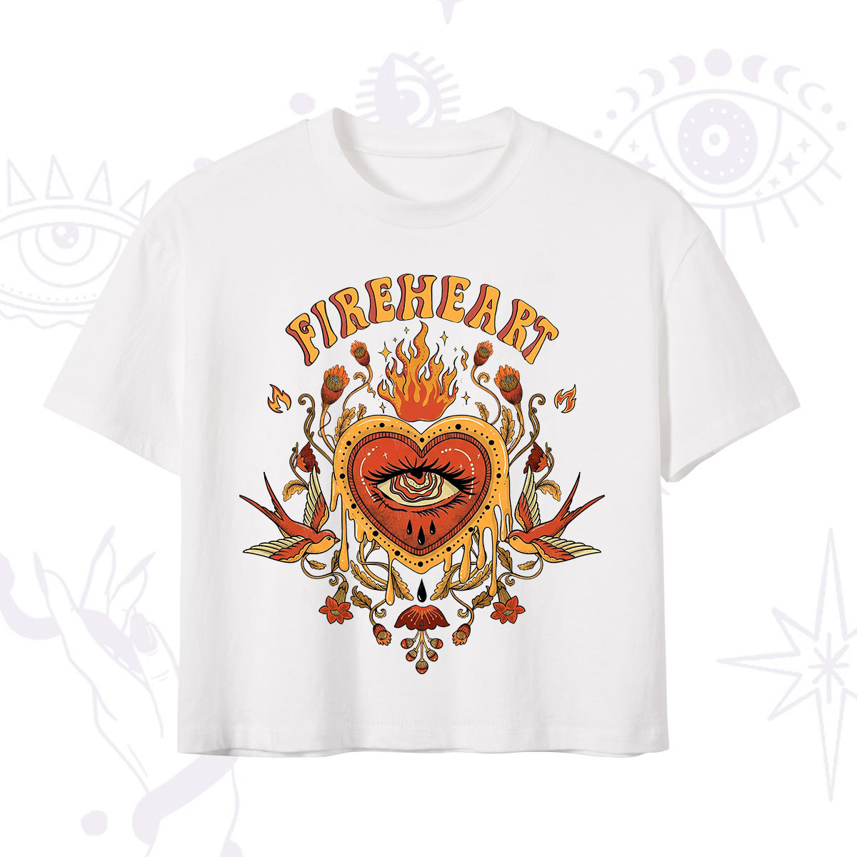 Purplehecate Fireheart Crop T-Shirt