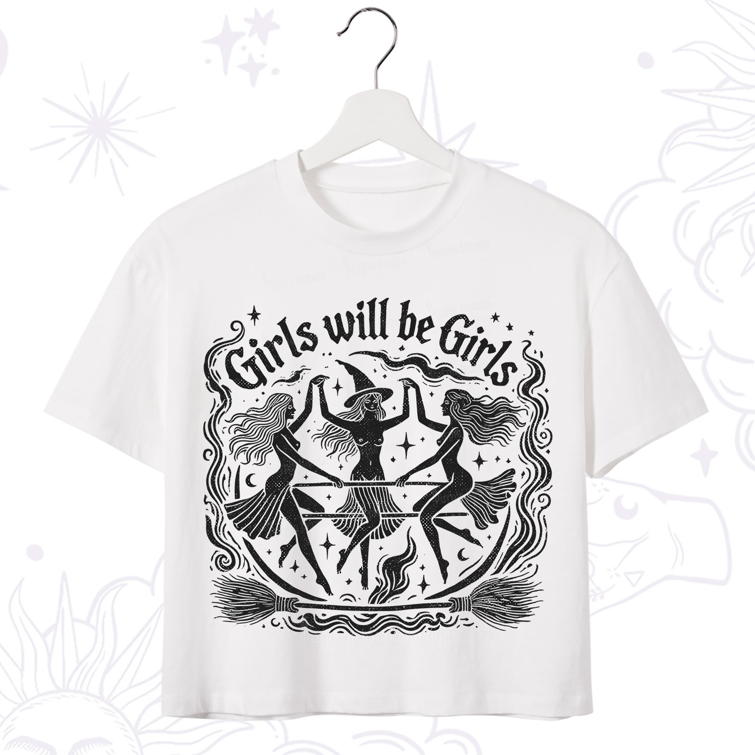 Purplehecate Girls Will Be Girls Crop T-Shirt
