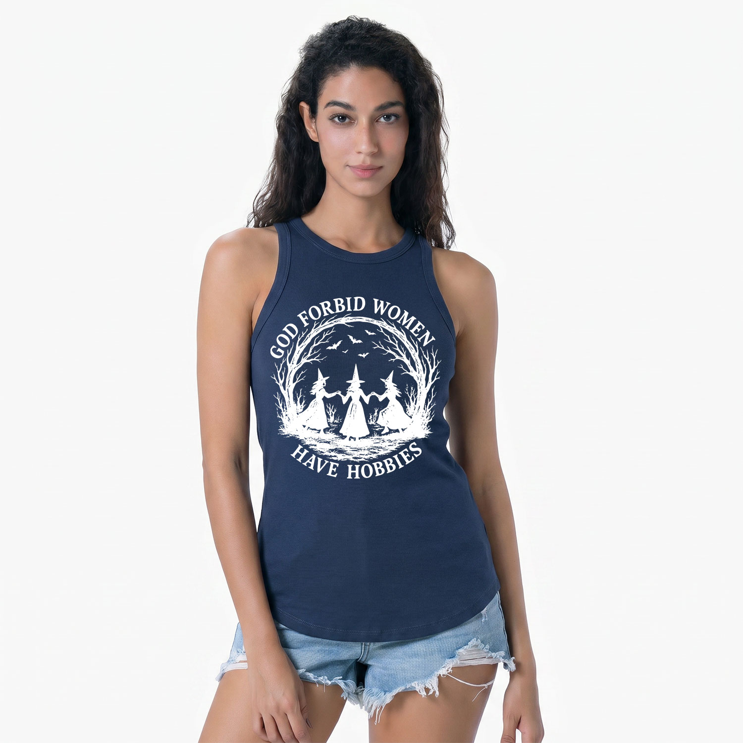 Purplehecate God Forbid Women Have Hobbies Racerback Tank Top