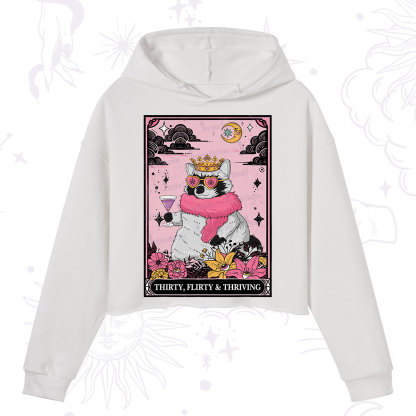Purplehecate The Thirty Flirty Thriving Oracle Card Crop Hoodie