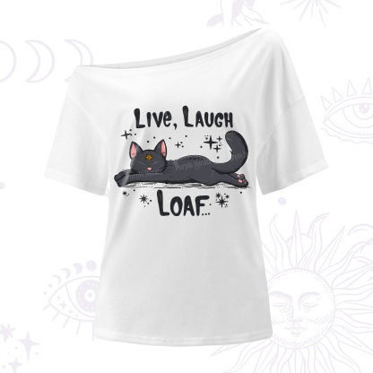 Purplehecate Live Laugh Loaf One-Shoulder T-Shirt