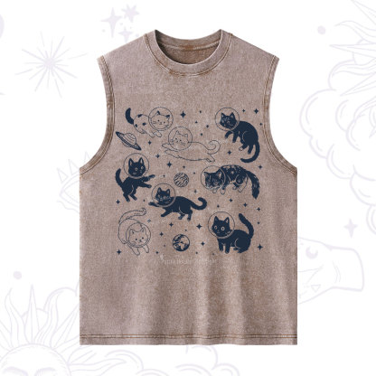 Purplehecate Cats in Space Washed Tank